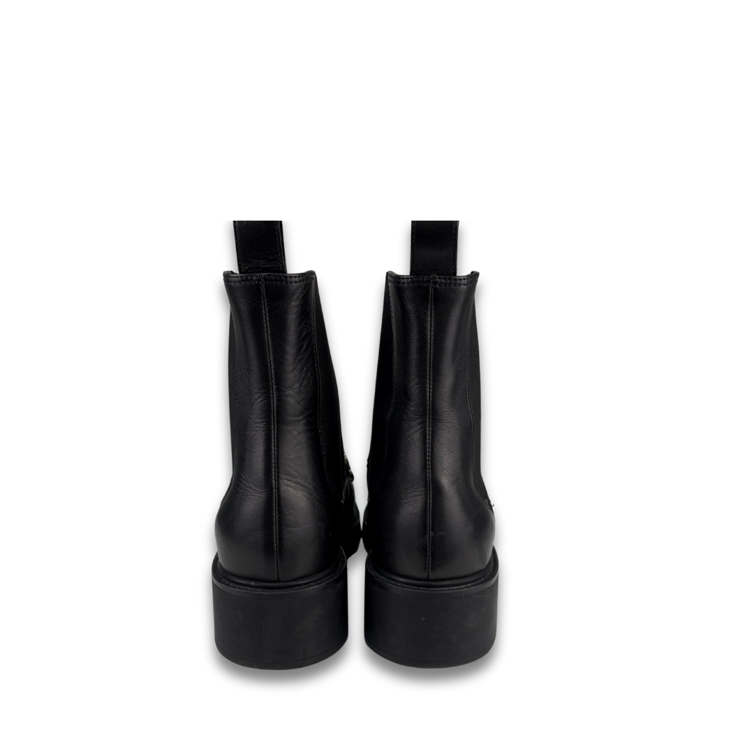 Gucci Deva Horsebit Chain Chelsea Boots - Size 38