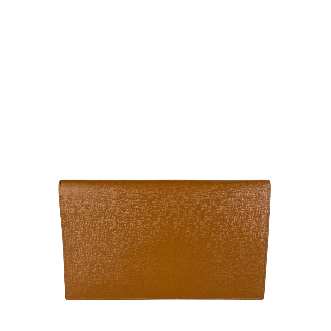 YSL Tan Uptown Clutch