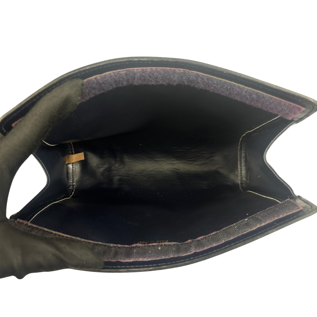 Celine Vintage Blue Macadam Pouch