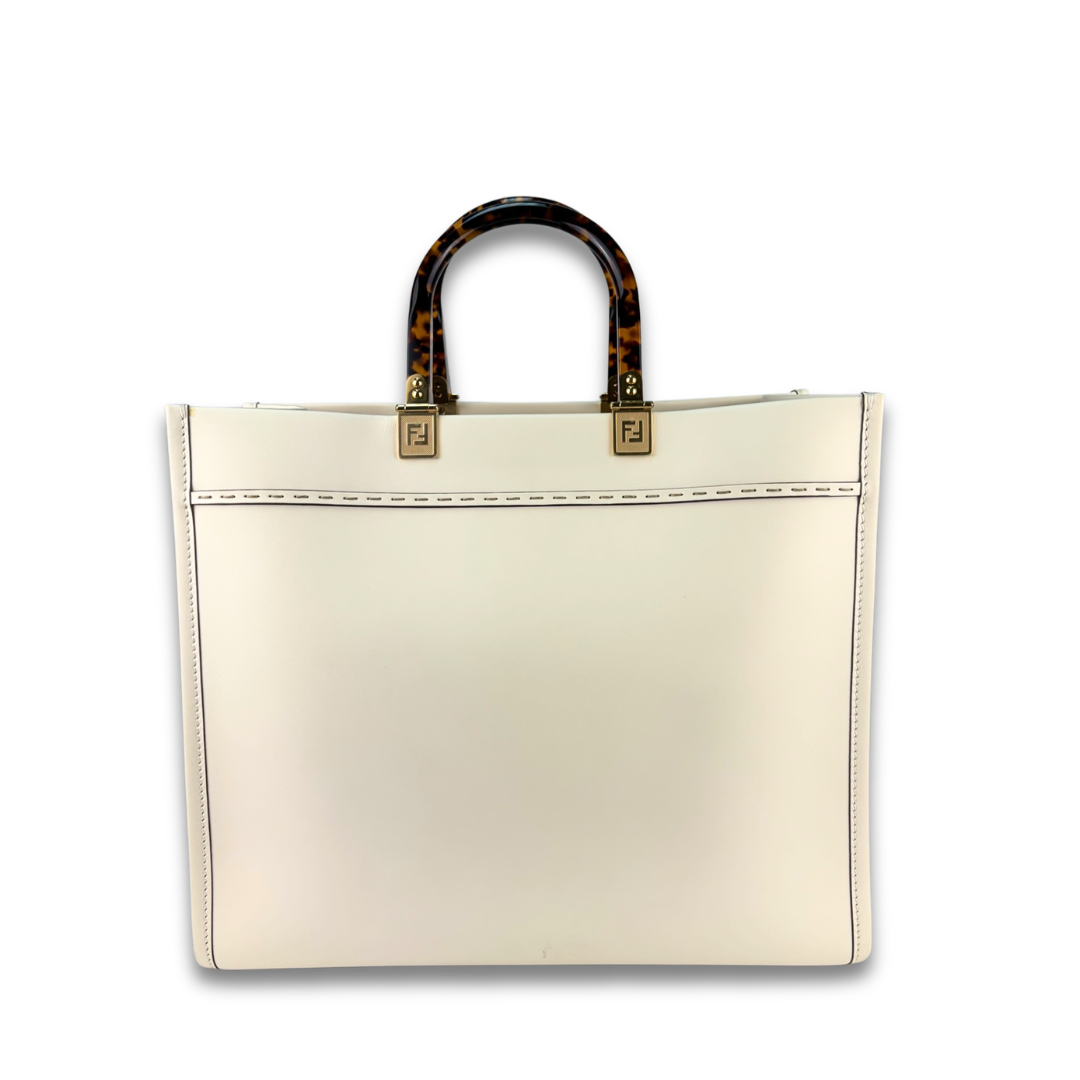 Fendi Medium Cream Sunshine Shopper