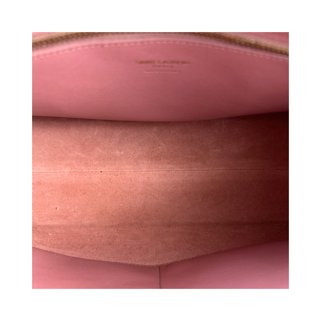 YSL Dark Rose Small Cabas Tote