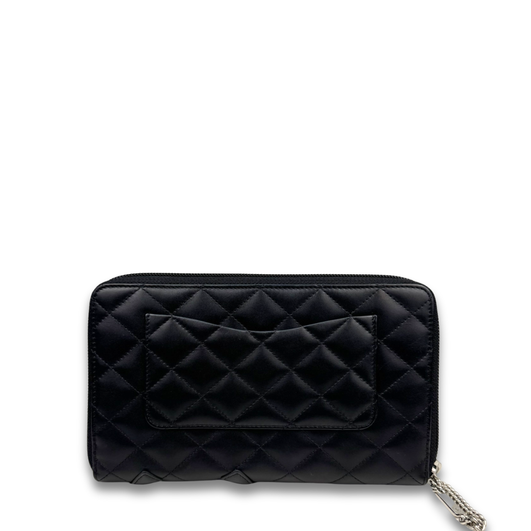 Chanel Black Cambon Zipper Wallet