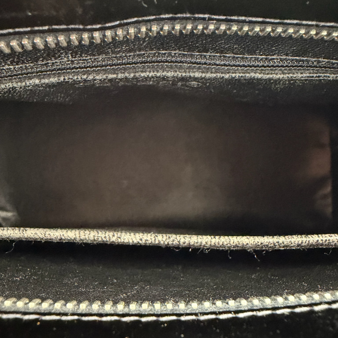 Chanel Black Patent Leather Medallion Tote