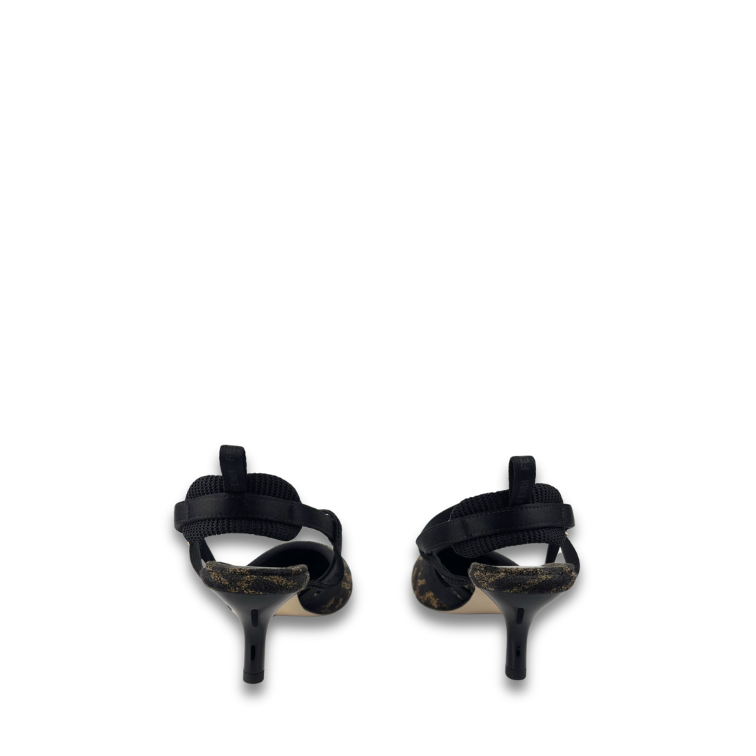 Fendi Velvet Zucca Slingbacks - Size 37