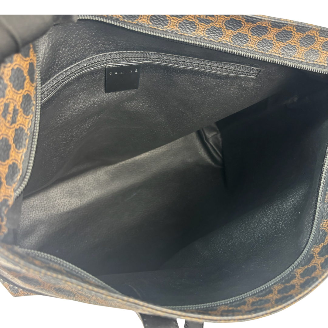 Céline Black Macadam Coated Canvas Tote Bag
