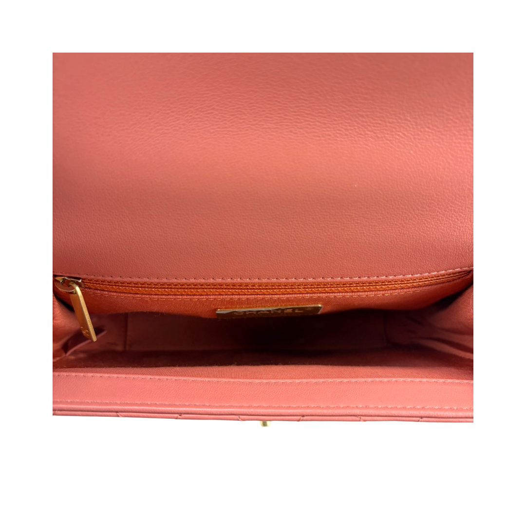 Chanel Salmon Chanel 19 Medium Infinity Top Handle