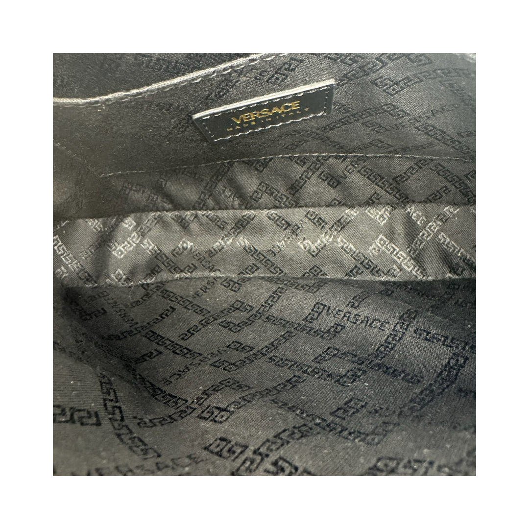 Versace Pink La Greca Geometric Pochette
