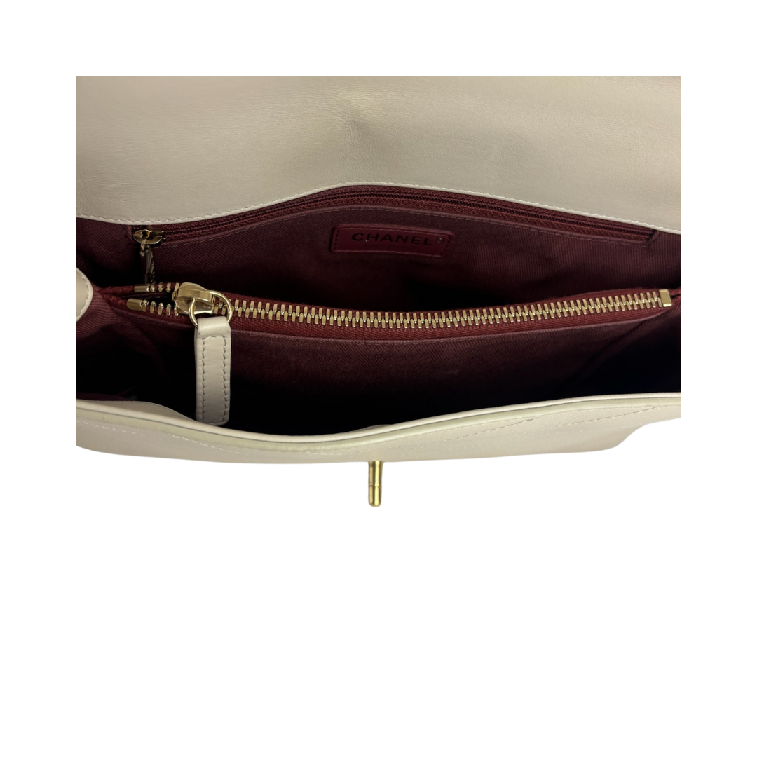 Chanel Cream Medium Coco Envelope Flap