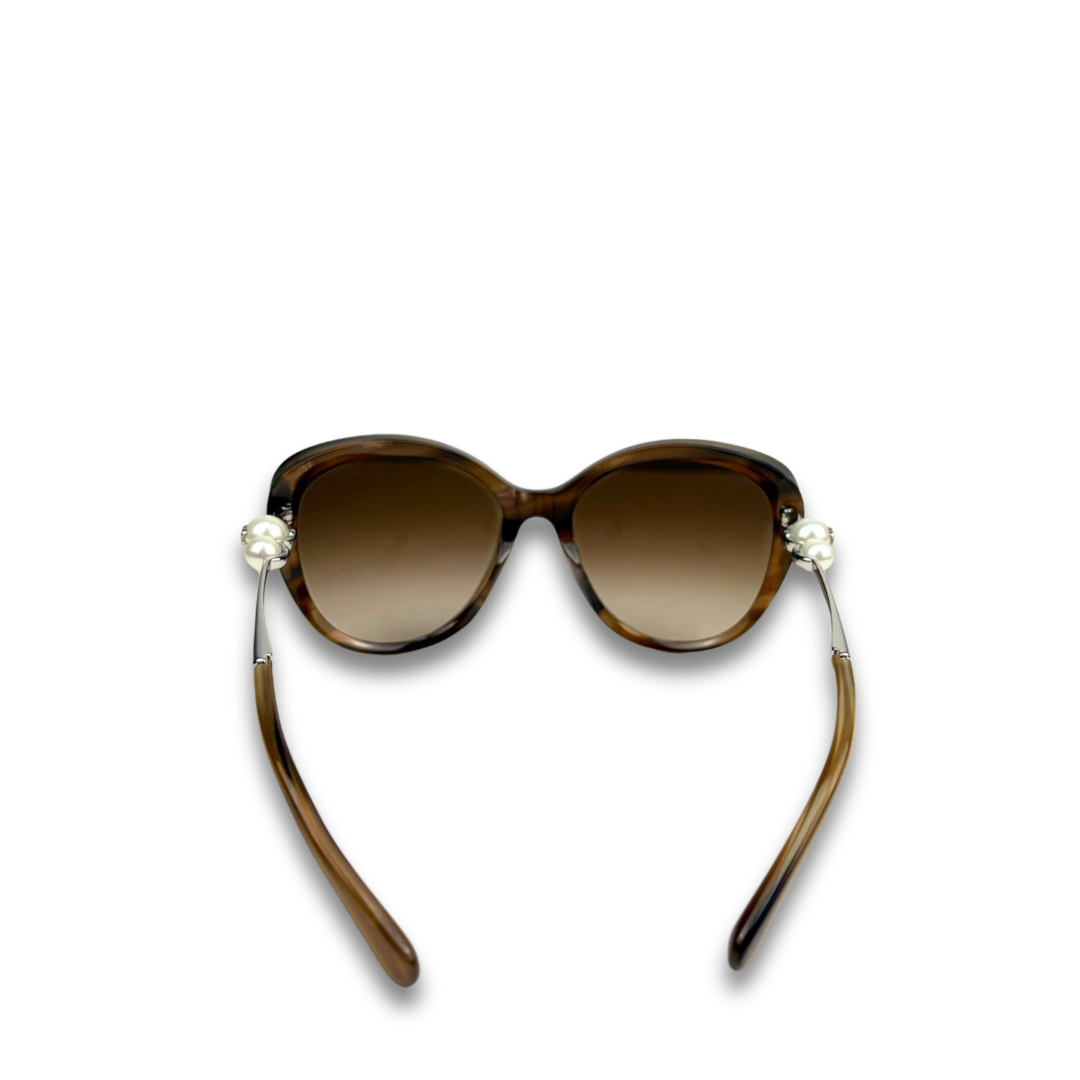 Chanel Tortoiseshell Pearl Sunglasses