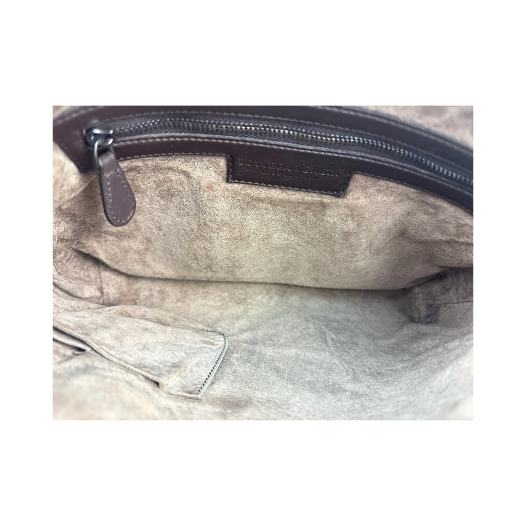 Bottega Veneta Brown Intrecciato Nodini Crossbody