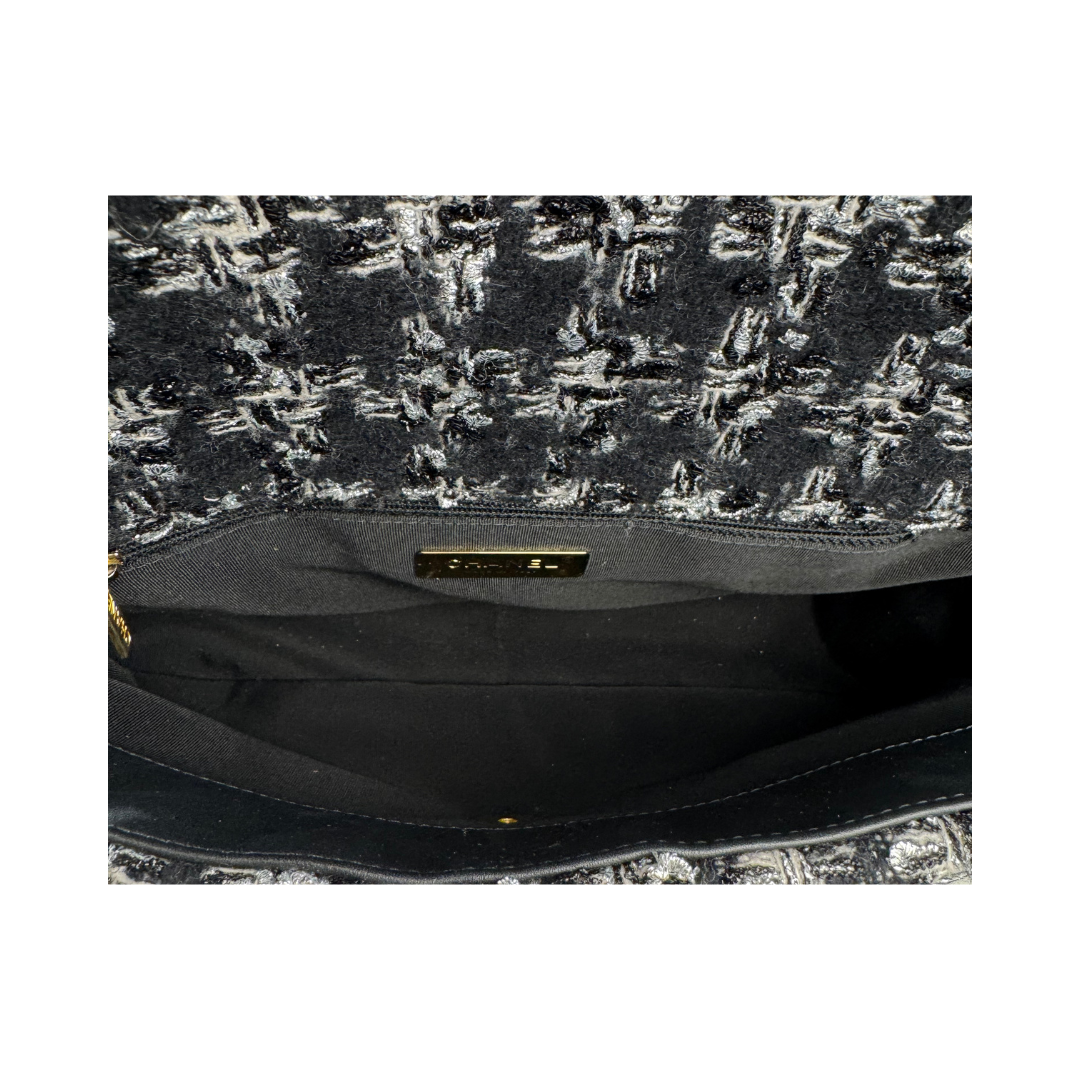 Chanel Tweed 19 Large Flap Bag