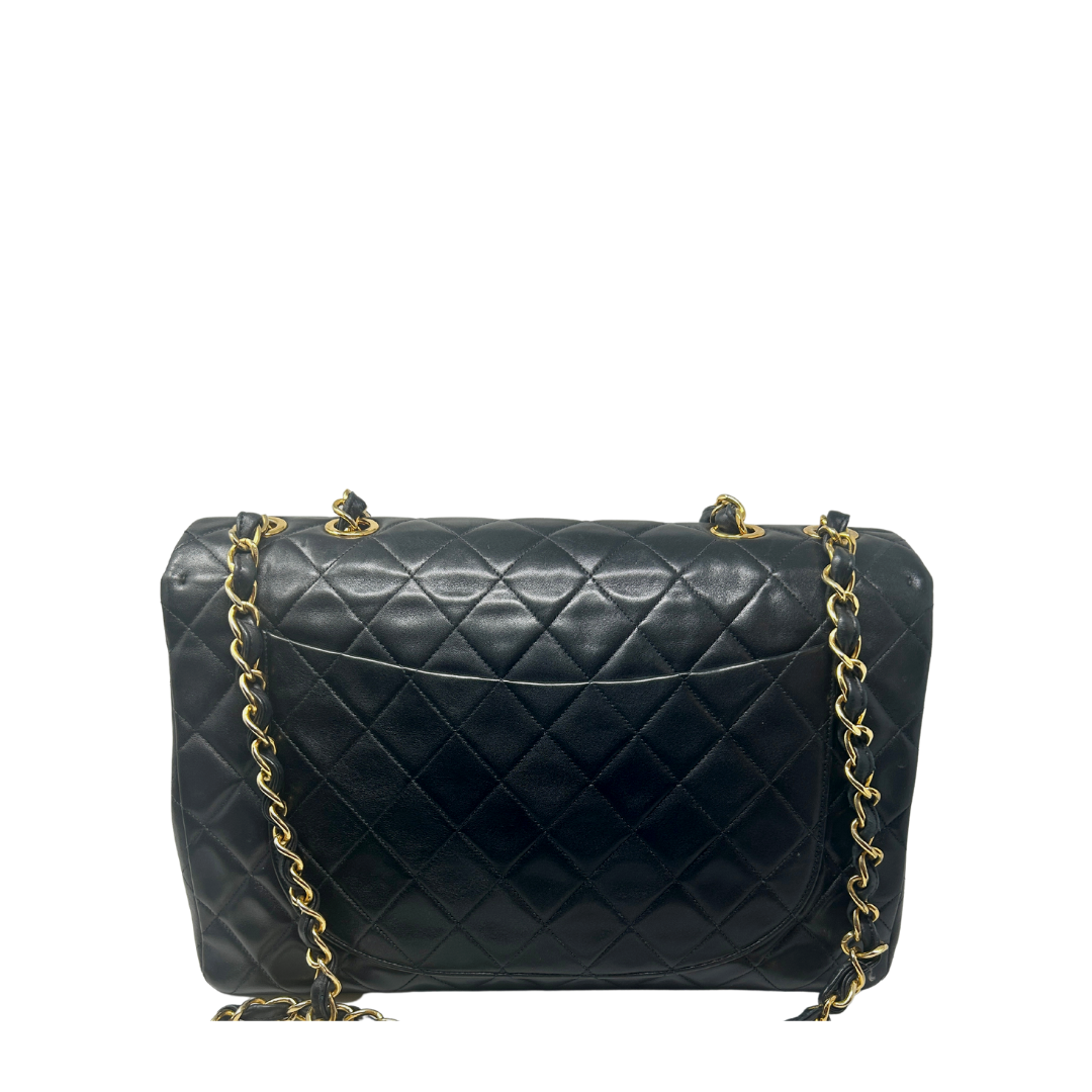 Chanel Classic Single Flap Bag Quilted Caviar Maxi