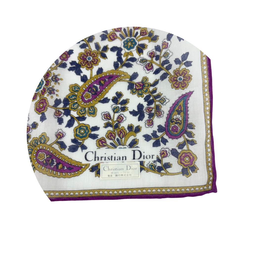 Dior Purple Paisley Handkerchief
