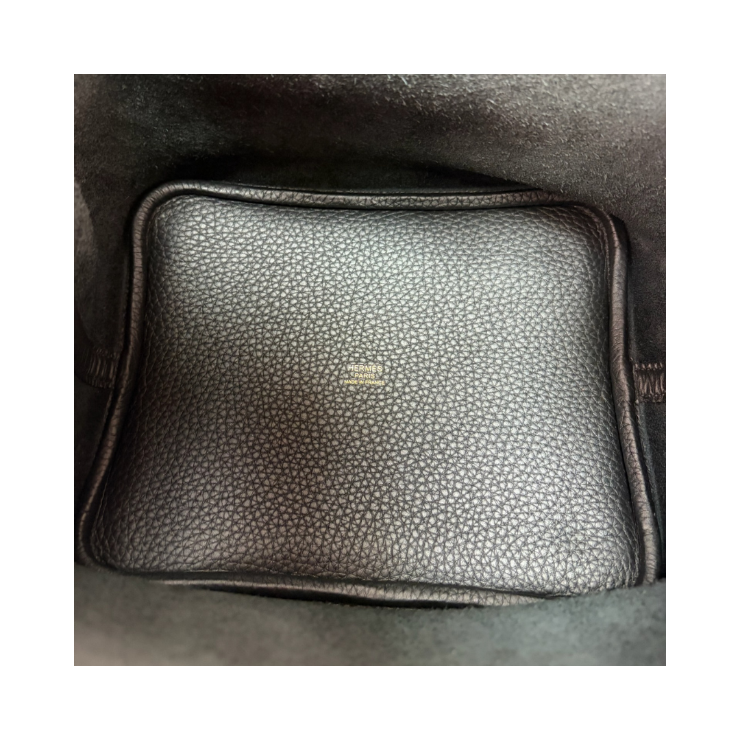 Hermès Clemence Picotin 22 Noir