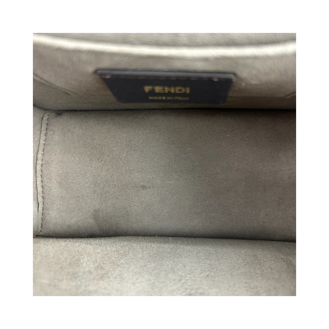 Fendi Red Leather I F Kan Small Shoulder Bag