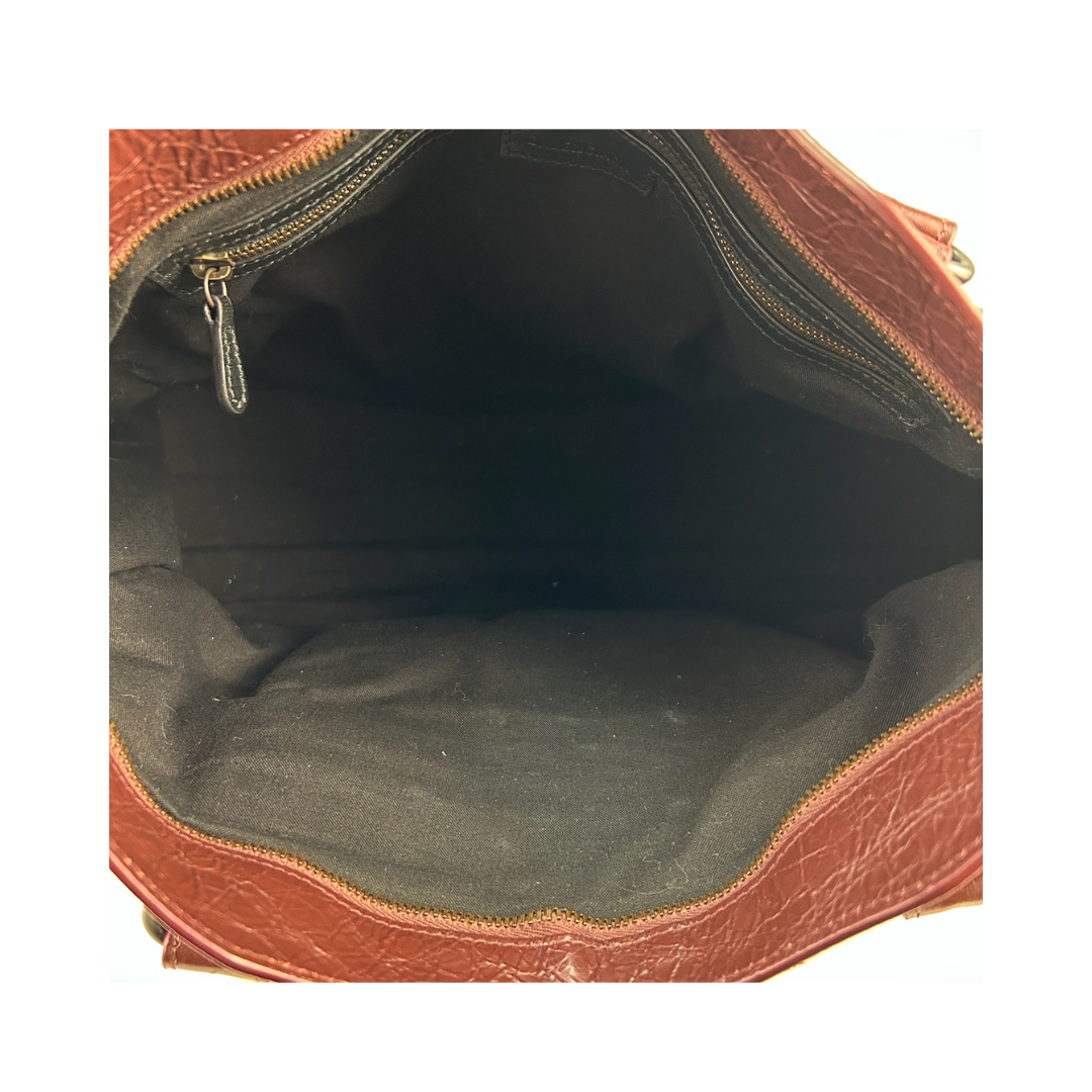 Balenciaga Maroon Medium City Bag