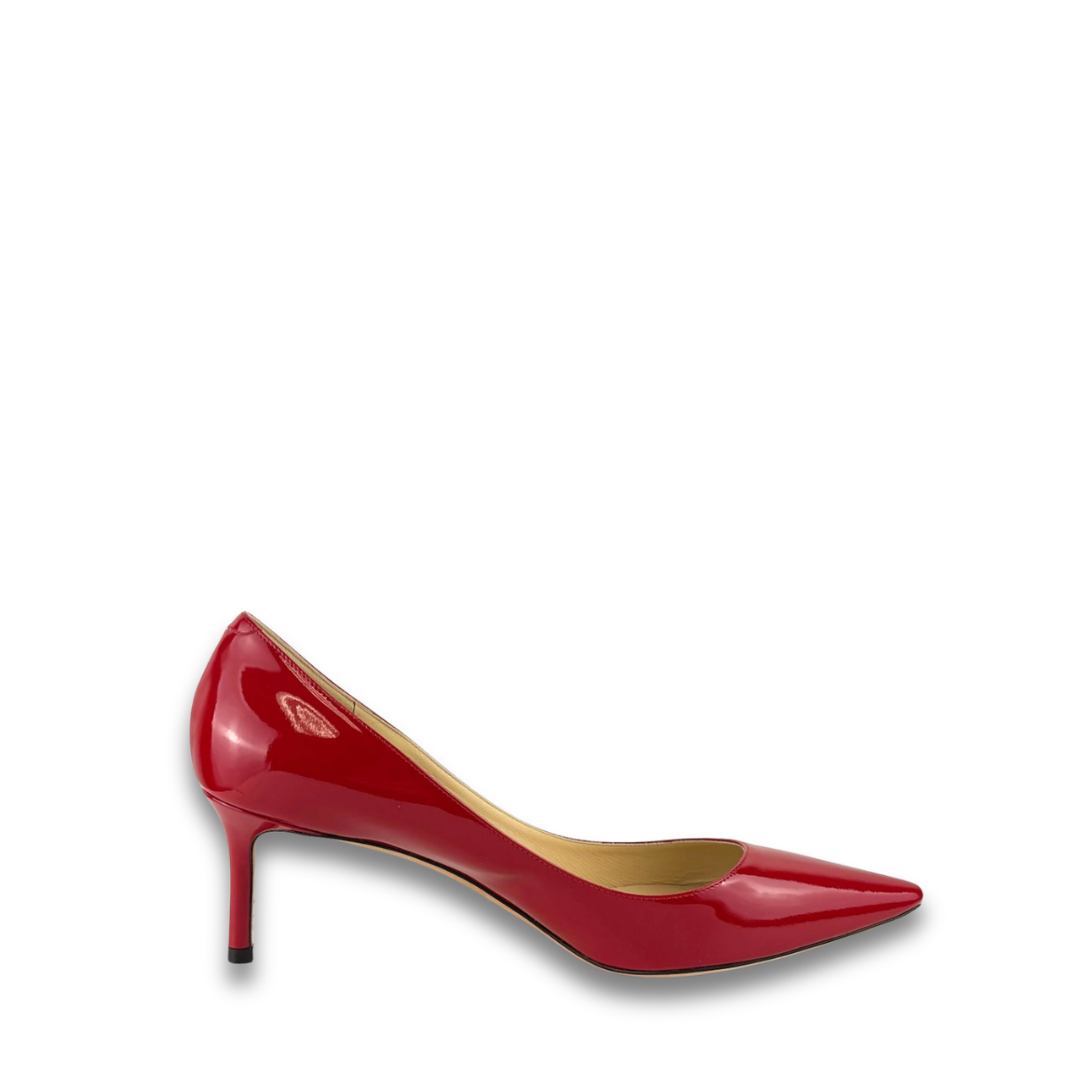 Jimmy Choo Red Patent Romy 60 Pumps - Size 42