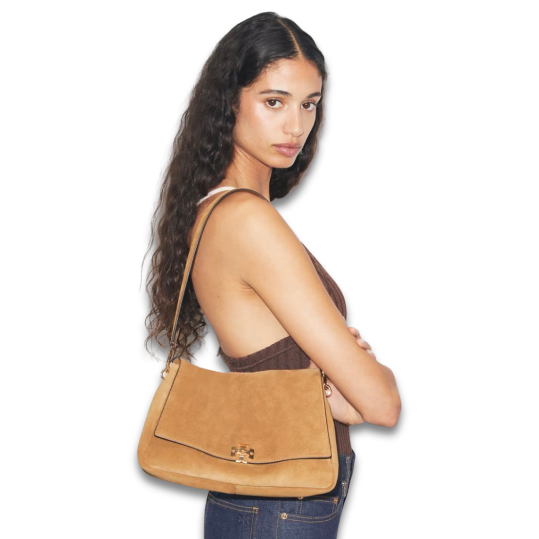 Tory Burch Charlie Suede Shoulder Bag