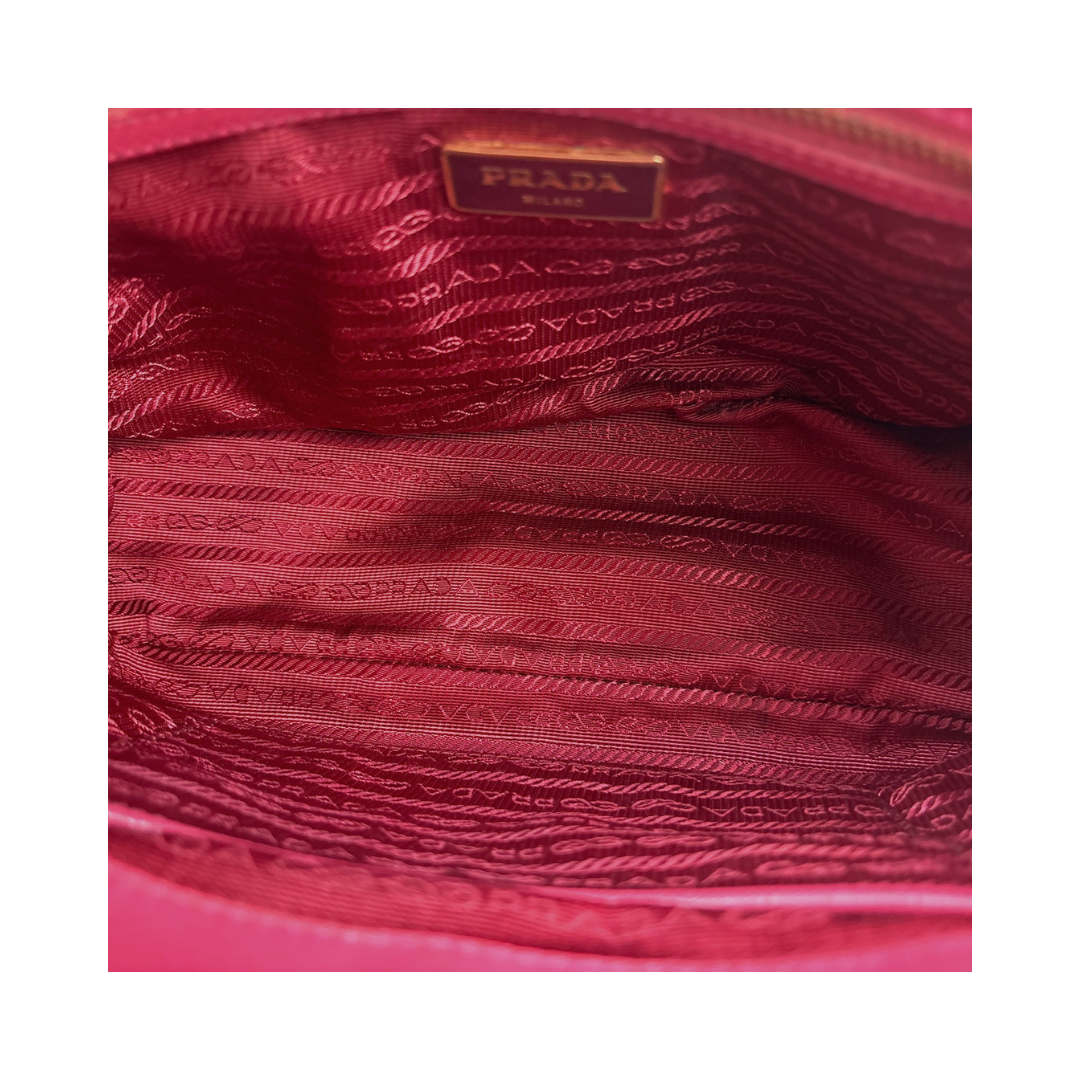Prada Mini Hot Pink Double Zip Galleria