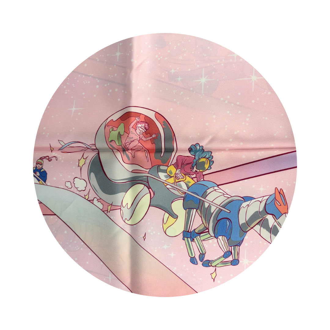 Hermès 'Space Derby' Silk Scarf 90