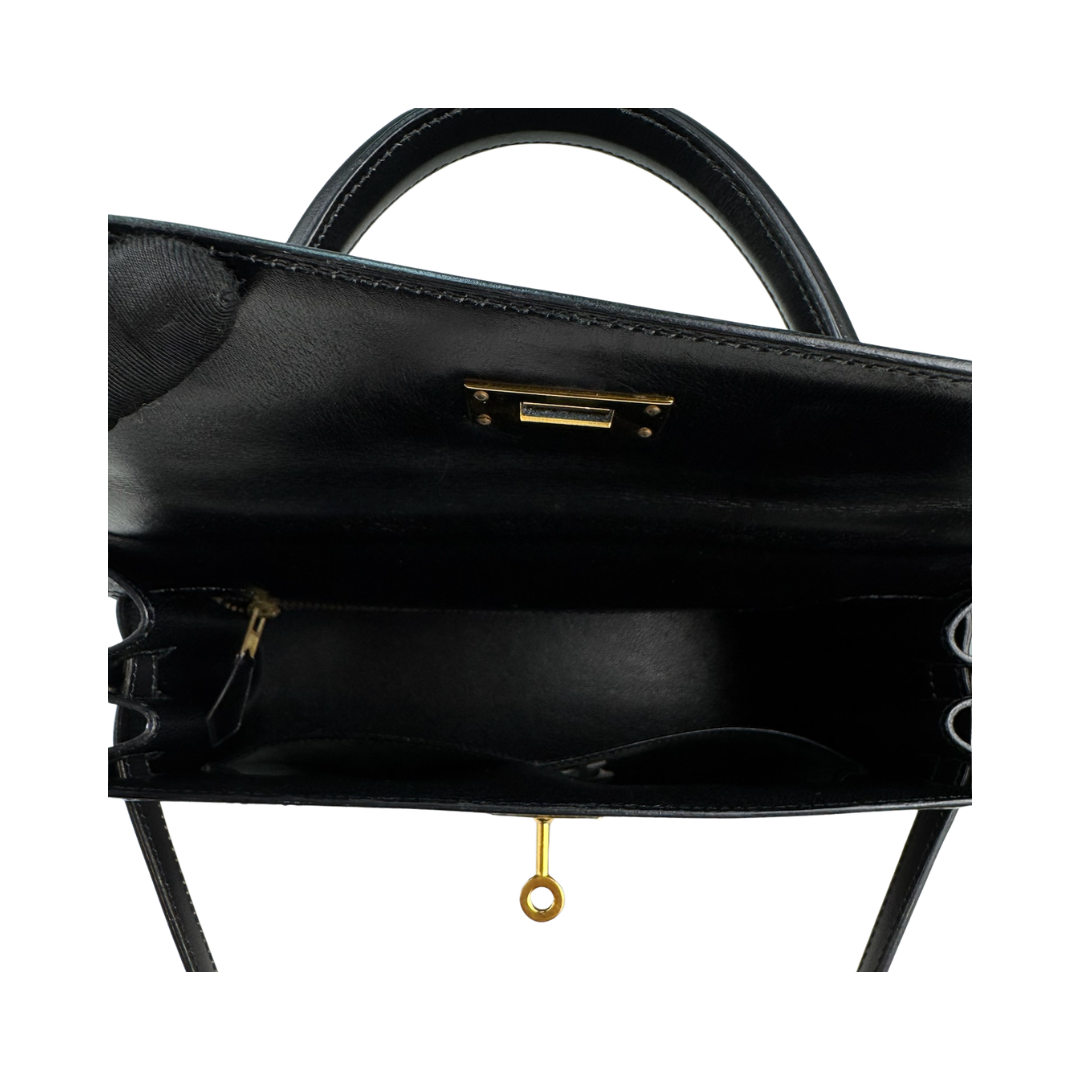 Hermès Box Calf Kelly 28 Noir