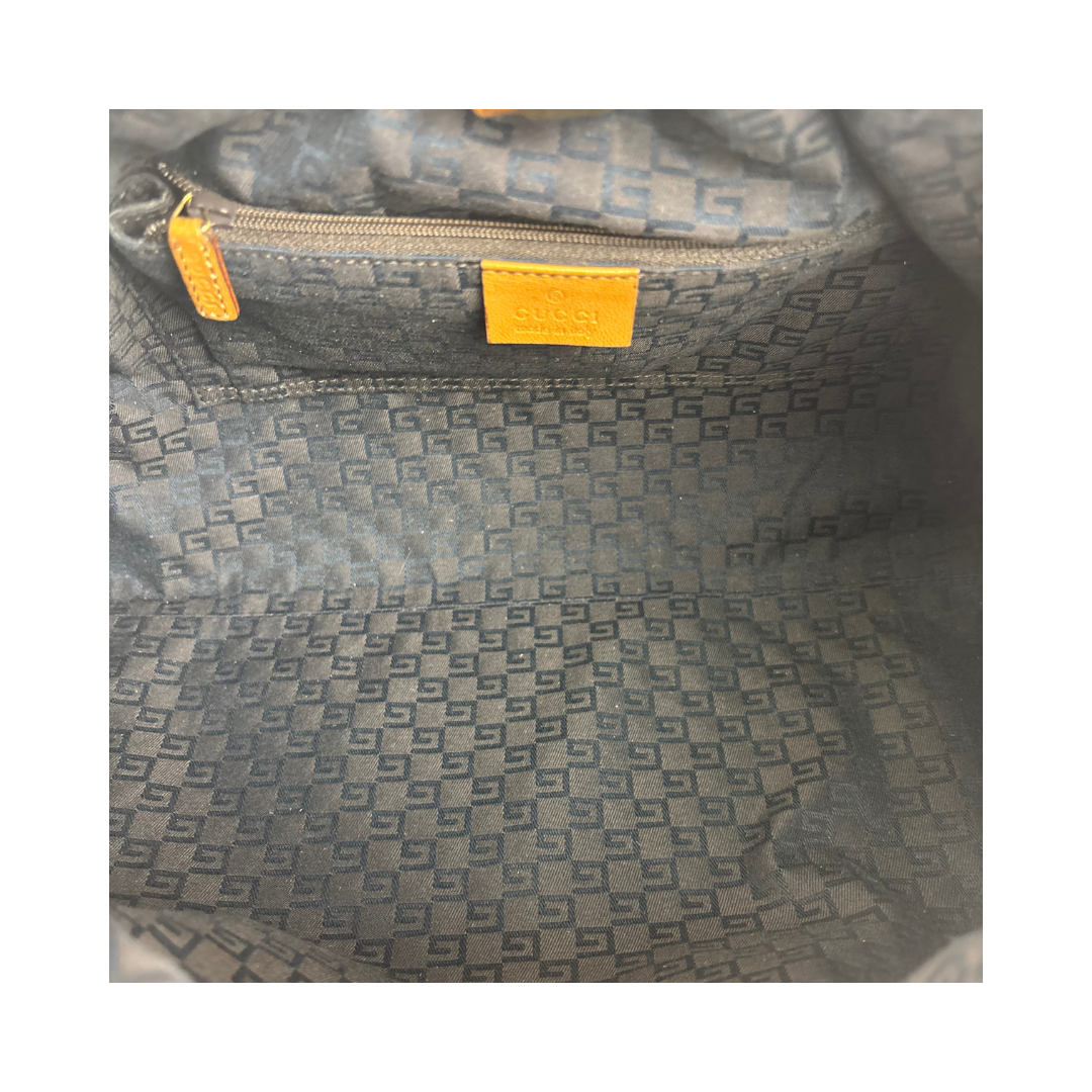 Gucci Brown Ruched Hobo Bag