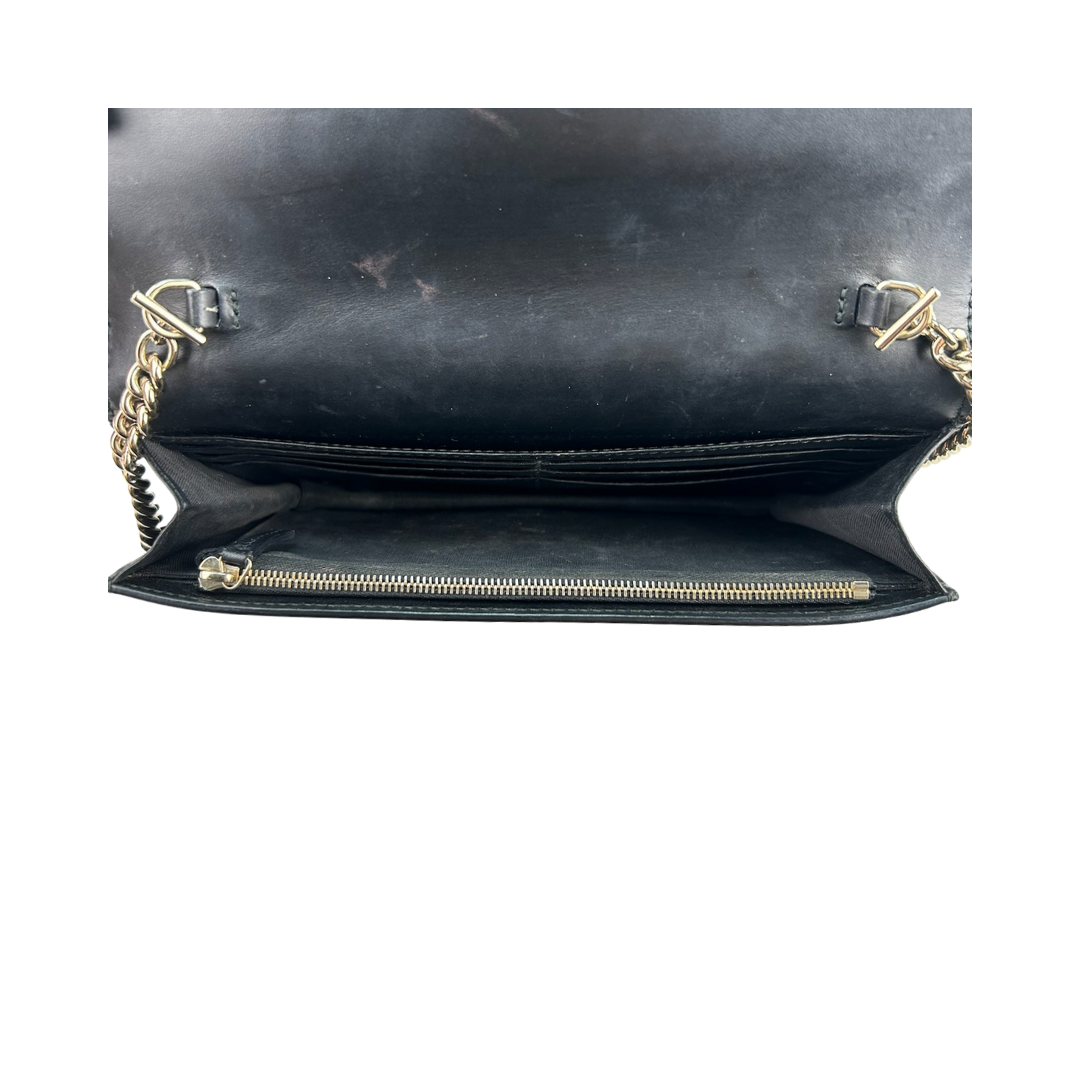 Gucci Guccissima Signature Bow Chain Wallet