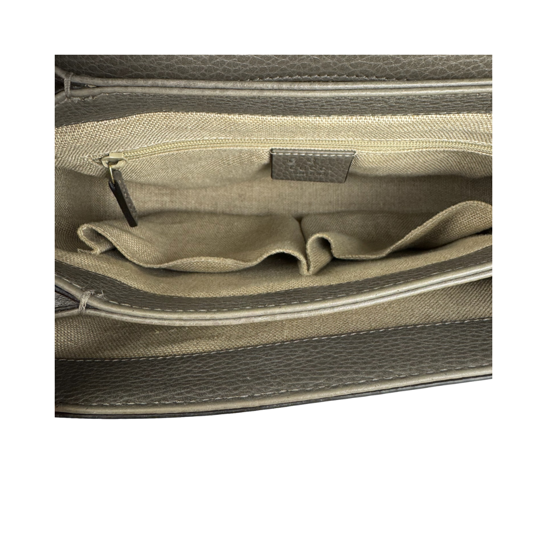 Gucci Grey Interlocking G Top Handle Bag