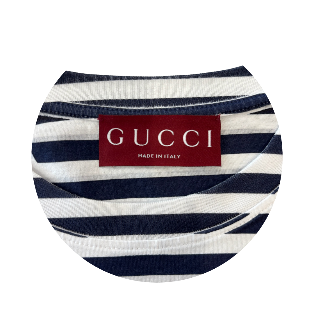 Gucci Striped Cropped T-Shirt - Size Large