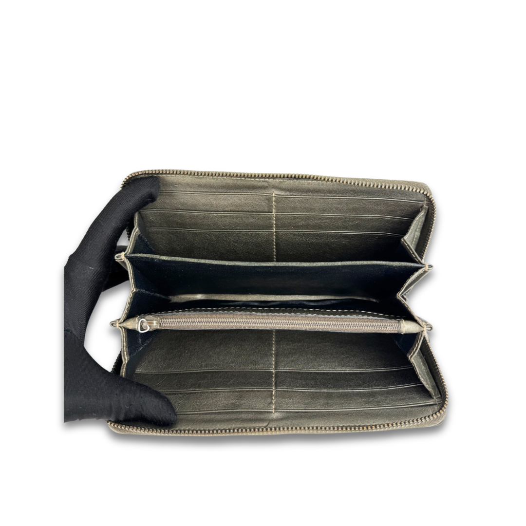 Gucci Metallic Bronze Imprimé Zipper Wallet