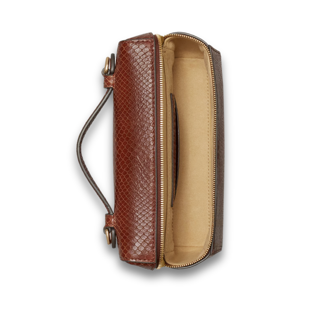 Tory Burch Romy Snake-Embossed Slim Top Handle