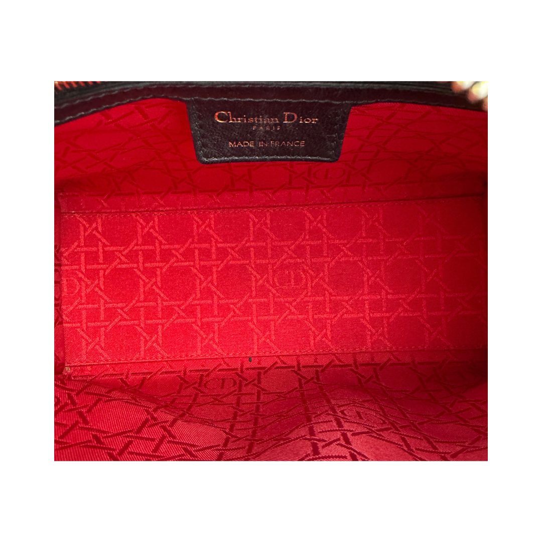 Dior Black Lambskin Medium Lady Dior