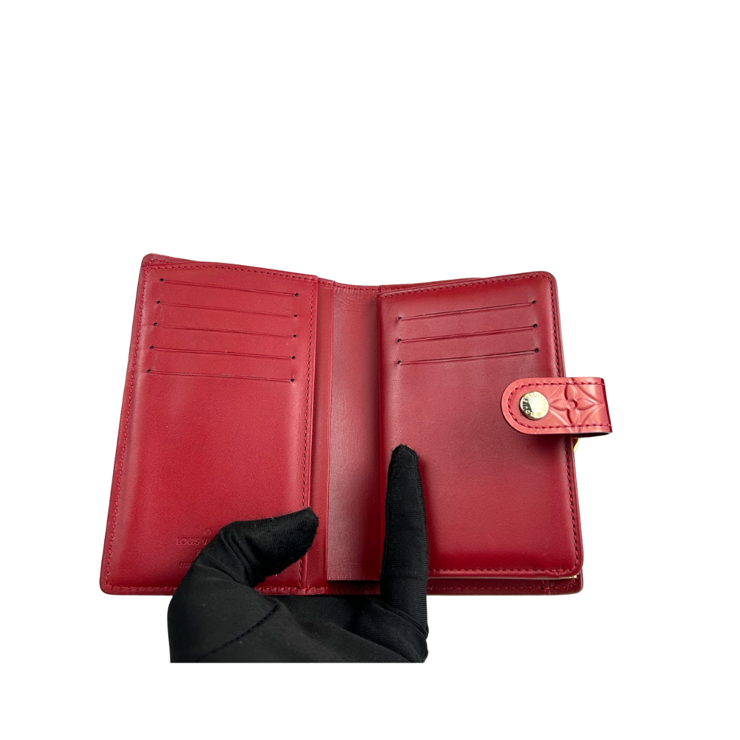Louis Vuitton Red Vernis French Purse Wallet