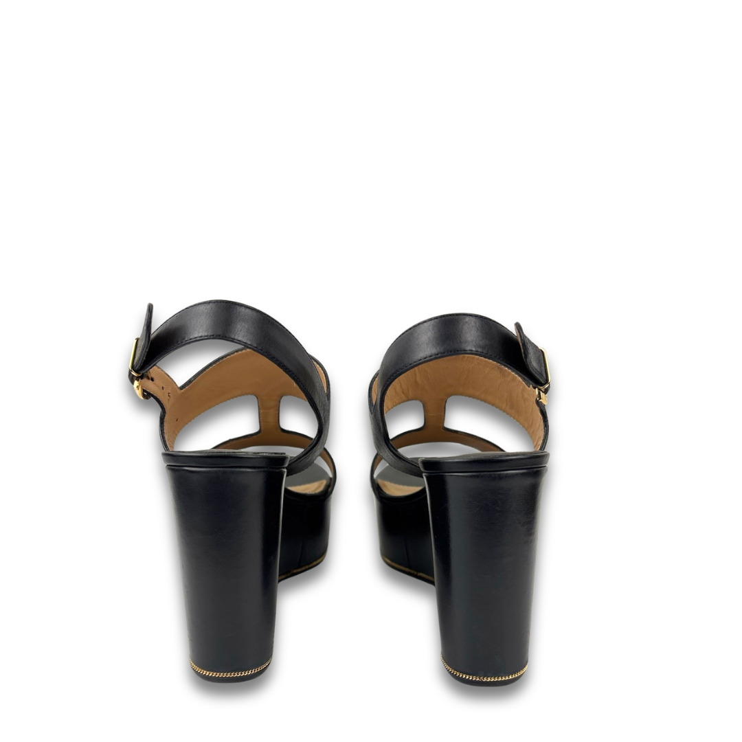 Salvatore Ferragamo Fiamma Platform Sandals - Size 9