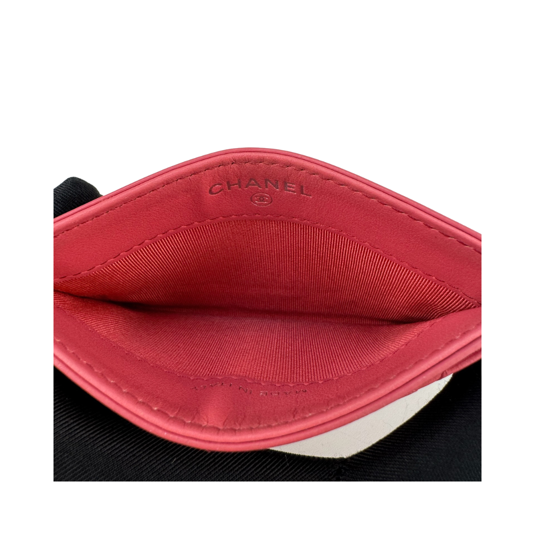 Chanel Pink Lambskin Classic Card Case