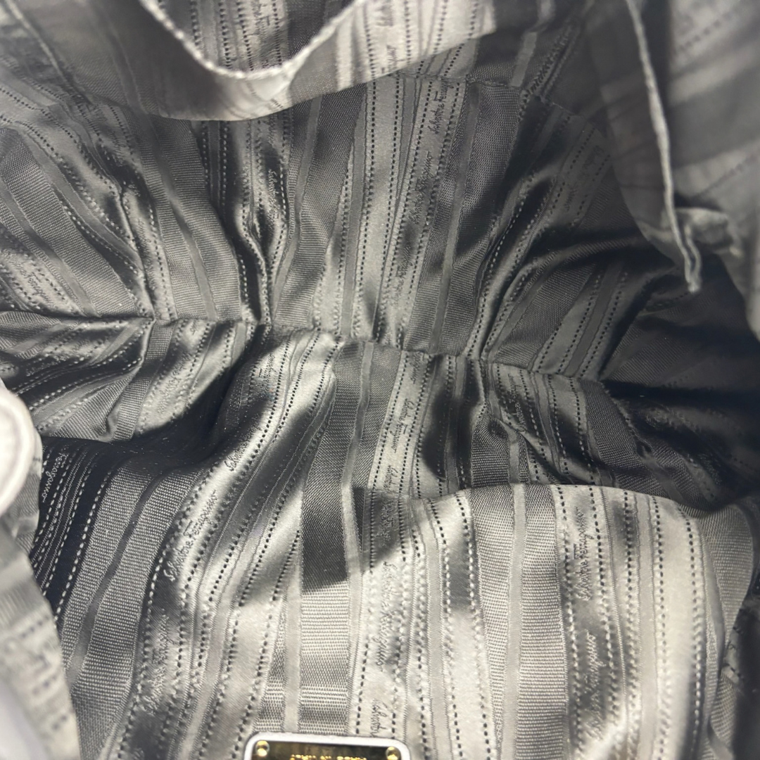 Ferragamo Grey Leather Hobo Bag