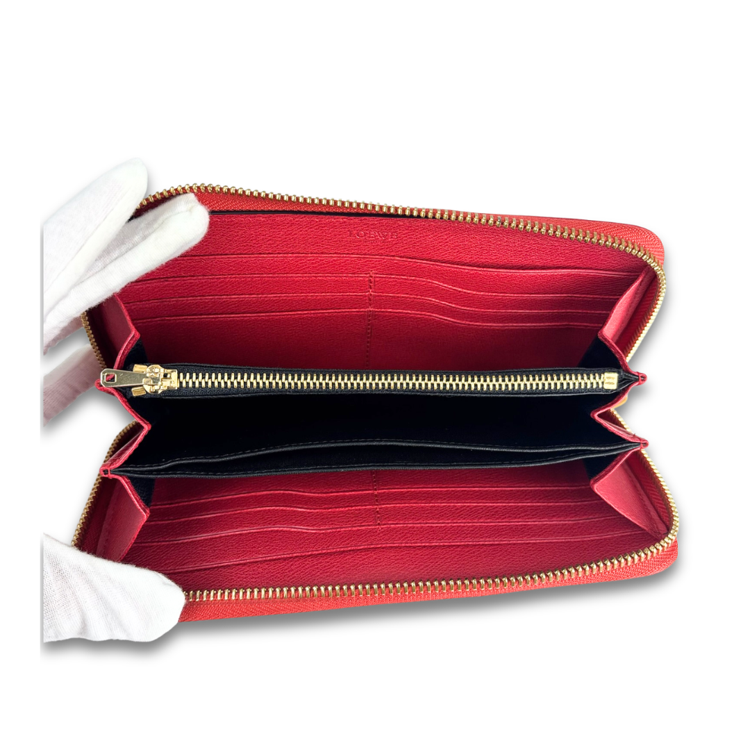 Loewe Hot Pink Long Zipper Wallet