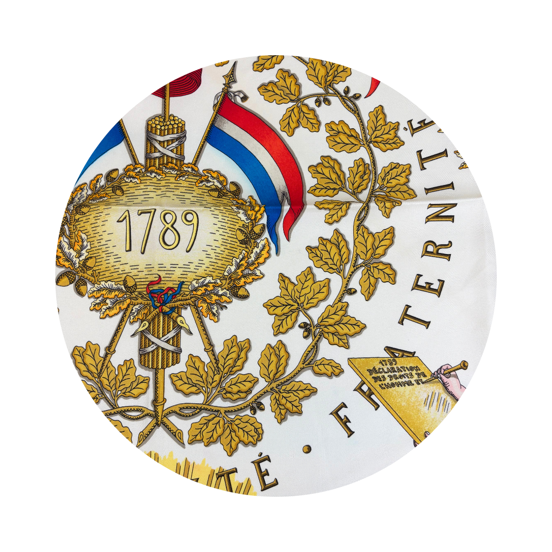 Hermès 'Republique Française" Silk Scarf 90