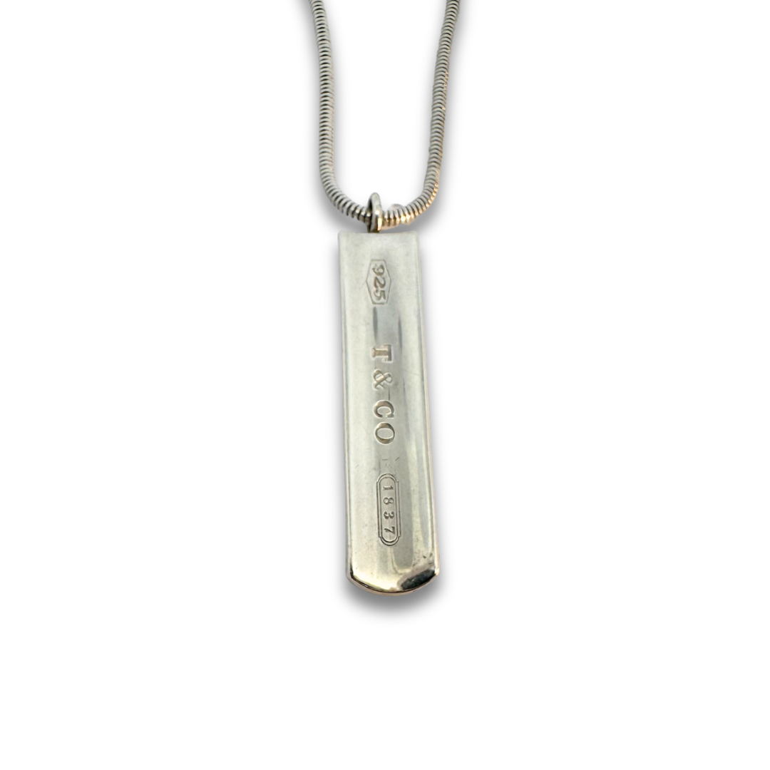 Tiffany & Co. 1837 Bar Pendant Necklace
