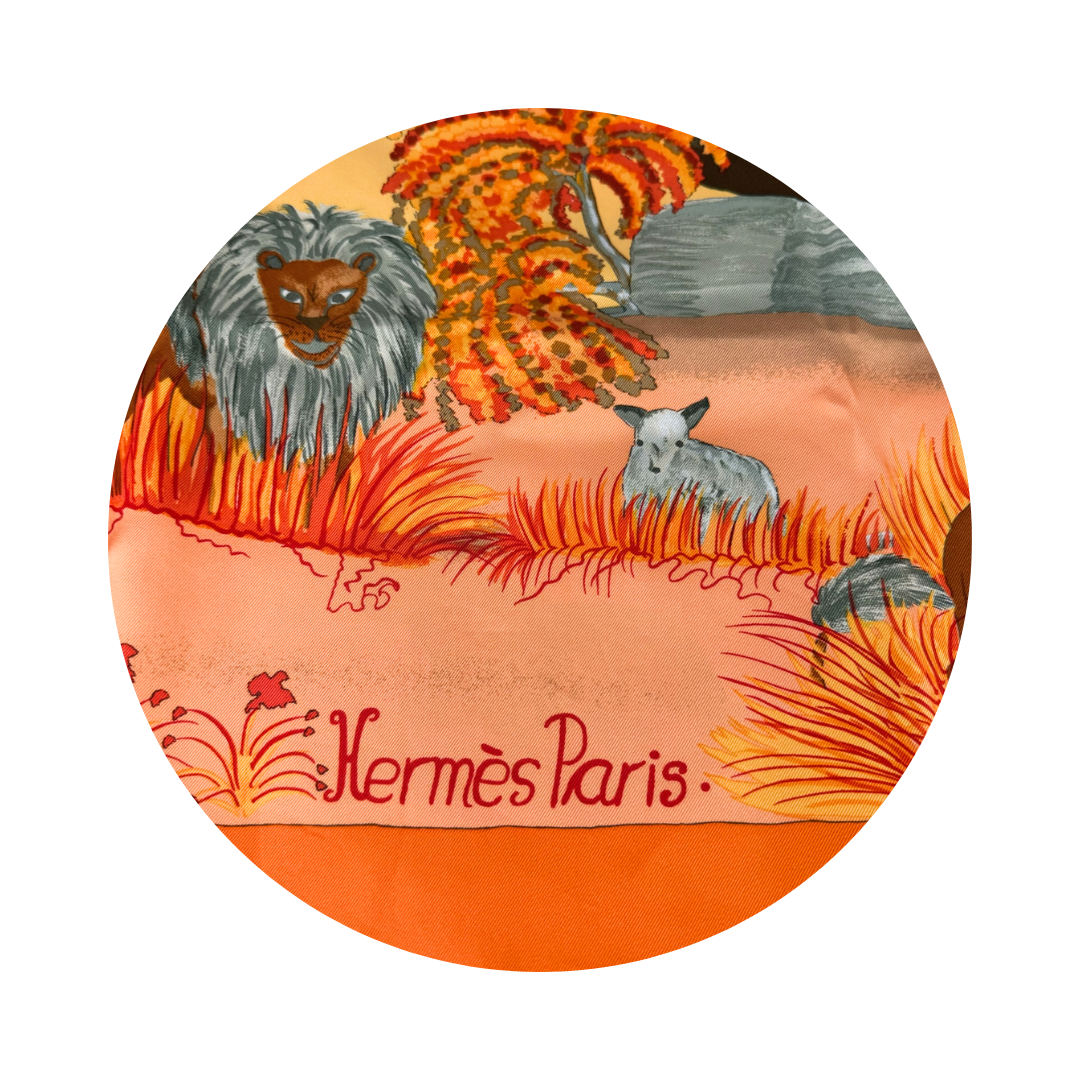 Hermès 'Carre Nuba Mountain' Silk Scarf 90