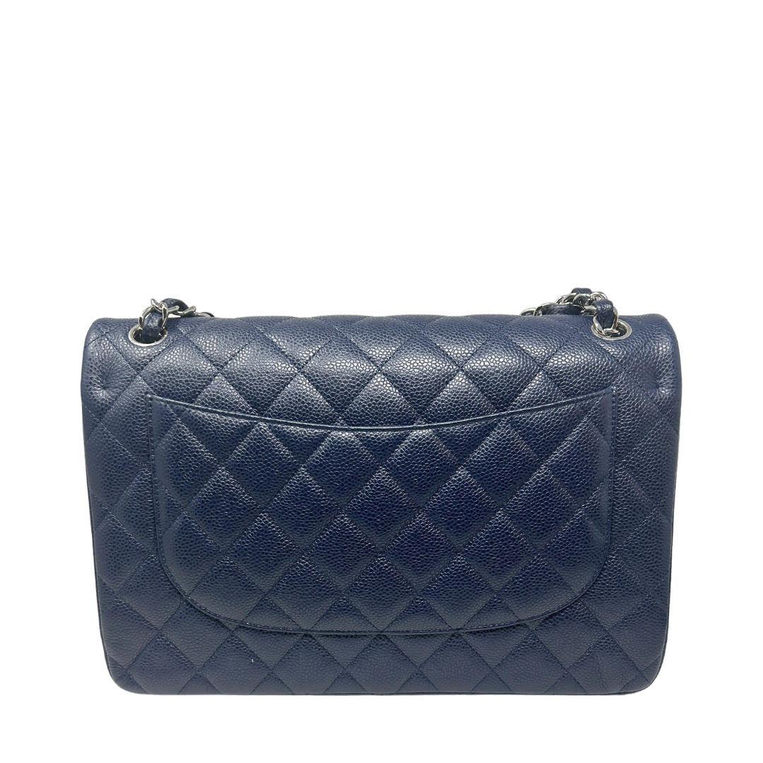 Chanel Navy Classic Large Double Flap