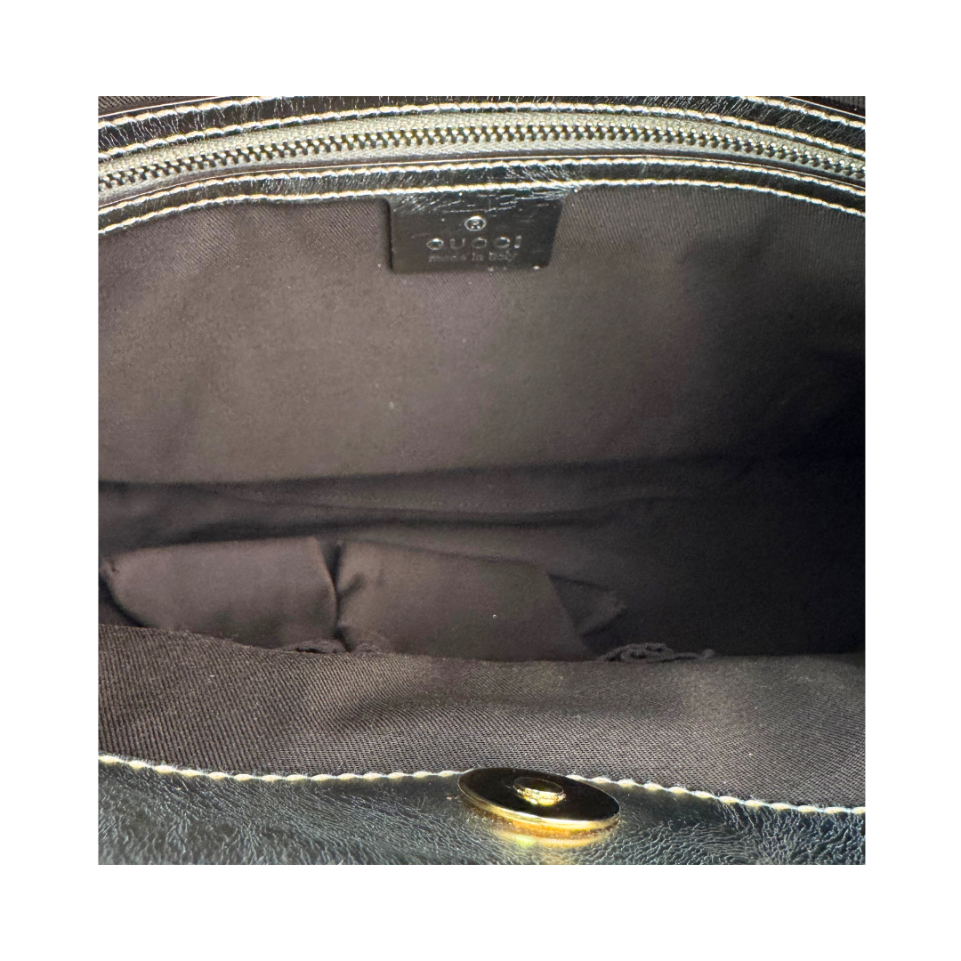 Gucci Gold Guccissima Medium Queen Hobo Bag