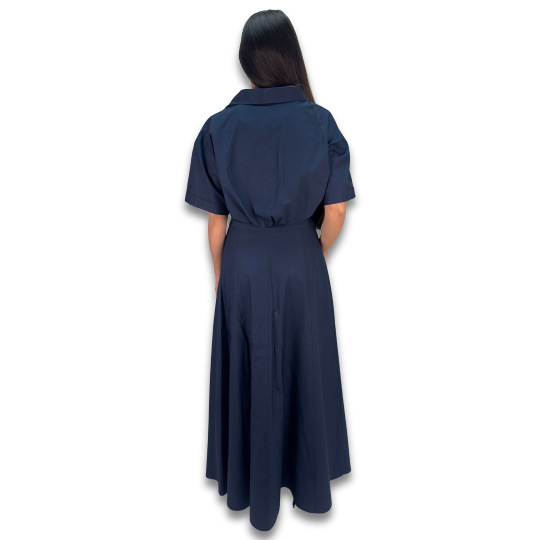 TWP Navy Cotton Skirt Set - Size XXS/2