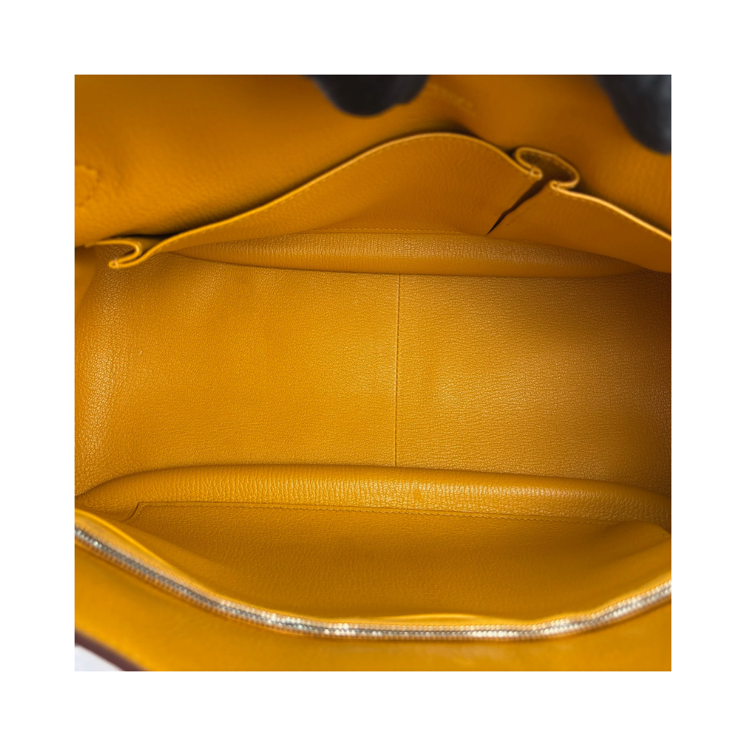 Hermès Clemence Jypsière 34 Orange Verso