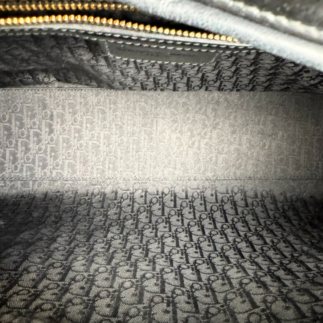 Dior Black Patent Large Lady Dior