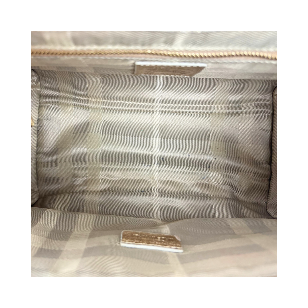 Burberry Gold Metallic Mini Manor Bag