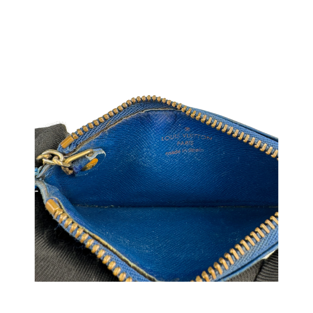 Louis Vuitton Blue Epi Key Pouch