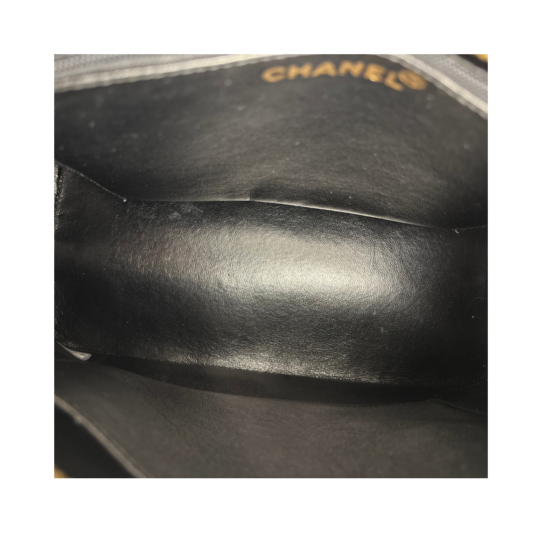 Chanel Black Caviar Medallion Tote