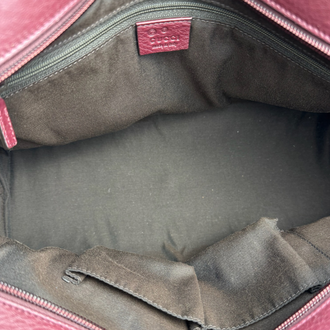 Gucci Guccissima Medium Bamboo Bar Shoulder Bag