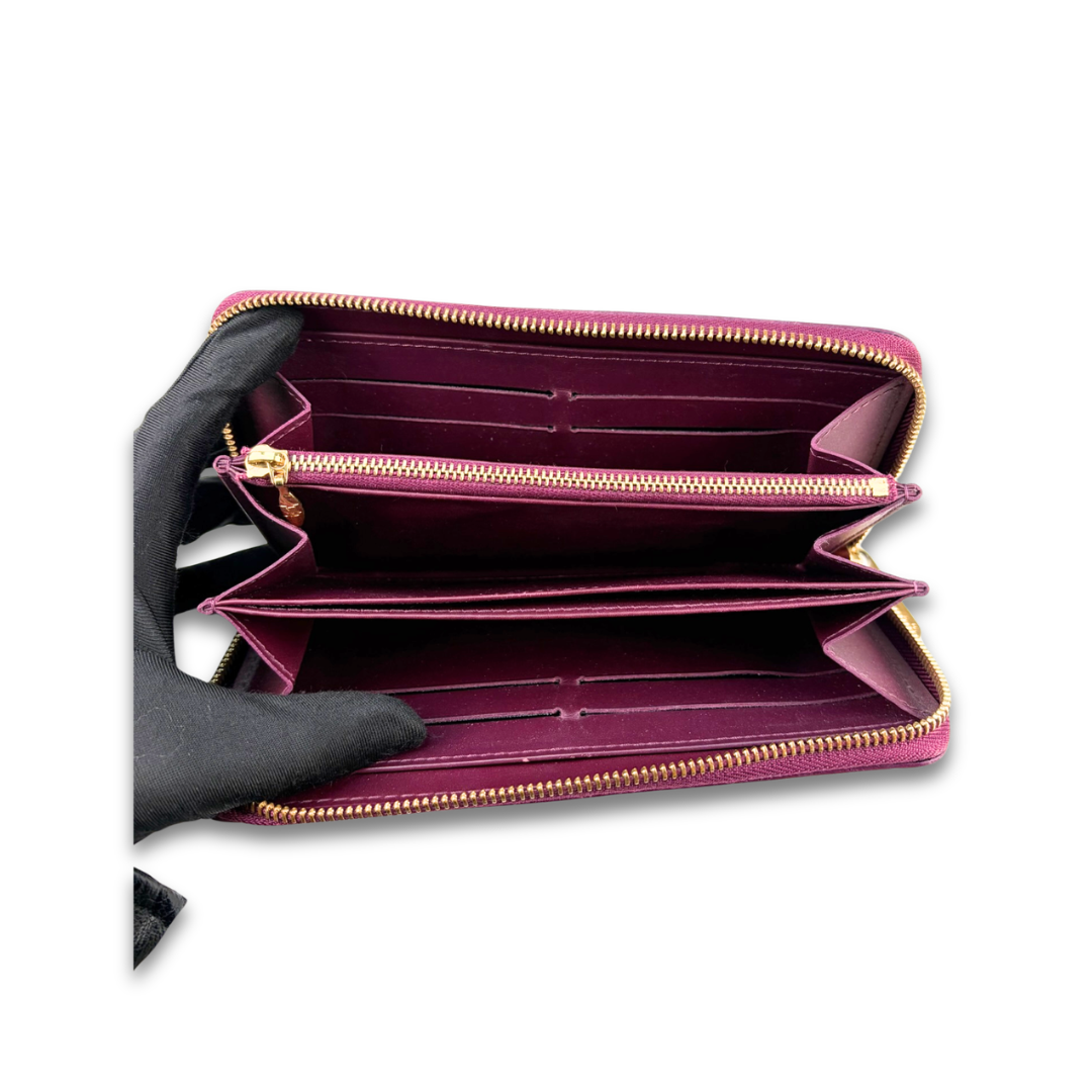 Louis Vuitton	Rouge Fauviste Vernis Zippy Wallet
